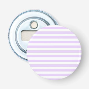 Lila strepen met paars en wit snoep button flesopener