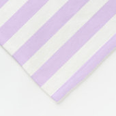 Lila strepen met paars en wit snoep fleece deken (Hoek)