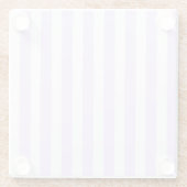 Lila strepen met paars en wit snoep glazen onderzetter (Achterkant)