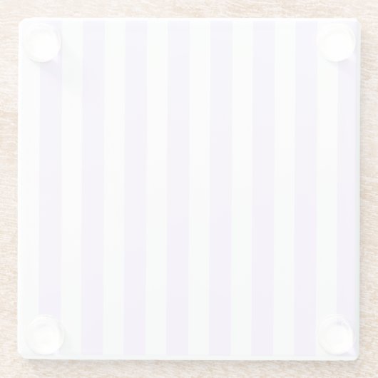 Lila strepen met paars en wit snoep glazen onderzetter (Achterkant)