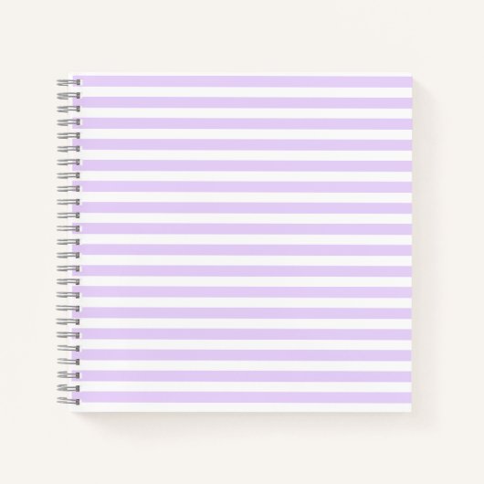 Lila strepen met paars en wit snoep notitieboek (Voorkant)