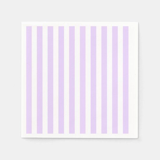 Lila strepen met paars en wit snoep servet (Voorkant)