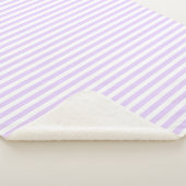 Lila strepen met paars en wit snoep sherpa deken (3/4)