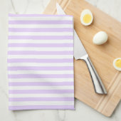 Lila strepen met paars en wit snoep theedoek (Quarter Fold)