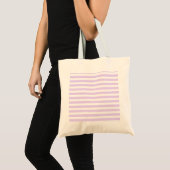 Lila strepen met paars en wit snoep tote bag (Voorkant (product))