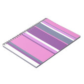 Lila strepen notitieboek (Linkerzijde)