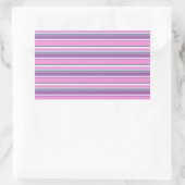 Lila strepen rechthoekige sticker (Tas)