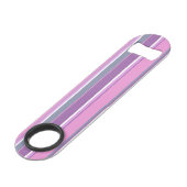 Lila strepen speed flessenopener (Voorkant Gekanteld)
