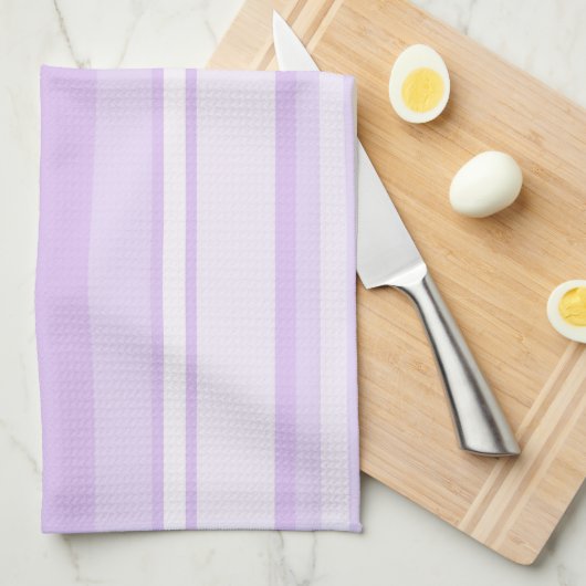 Lila strepen theedoek (Quarter Fold)