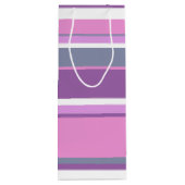 Lila strepen wijn cadeautas (Achterkant)