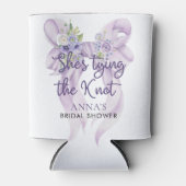 Lila strik Ze bindt het knoop Vrijgezellenfeest Blikjeskoeler (Voorkant)