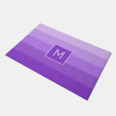 Lila stripes aangepast monogram deurmat (Schuin)