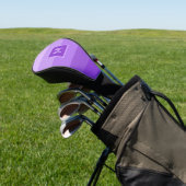 Lila stripes aangepast monogram golfheadcover (Insitu)