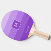 Lila stripes aangepast monogram tafeltennisbatje (Zijkant)