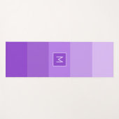 Lila stripes aangepast monogram yogamat (Voorkant (horizontaal))