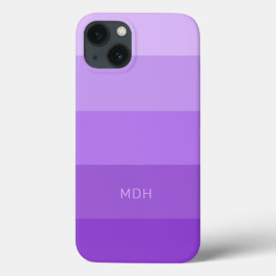 Lila stripes aangepaste monogram telefoongevallen Case-Mate iPhone case
