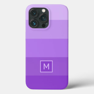 Lila stripes aangepaste monogram telefoongevallen Case-Mate iPhone case
