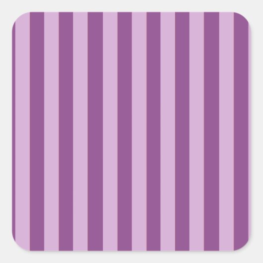 Lila Stripes Vierkante Sticker (Voorkant)