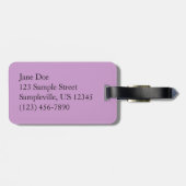 Lila Struik Beauful Paarse Spring Flowers Bagagelabel (Achterkant horizontaal)
