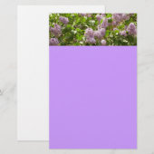 Lila Struik Beauful Paarse Spring Flowers Briefpapier (Voorkant / Achterkant)