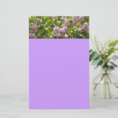 Lila Struik Beauful Paarse Spring Flowers Briefpapier (Staand voorkant)