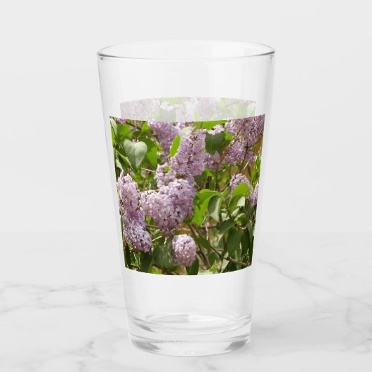 Lila Struik Beauful Paarse Spring Flowers Glas (Voorkant)