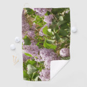 Lila Struik Beauful Paarse Spring Flowers Golfhanddoek (Insitu)