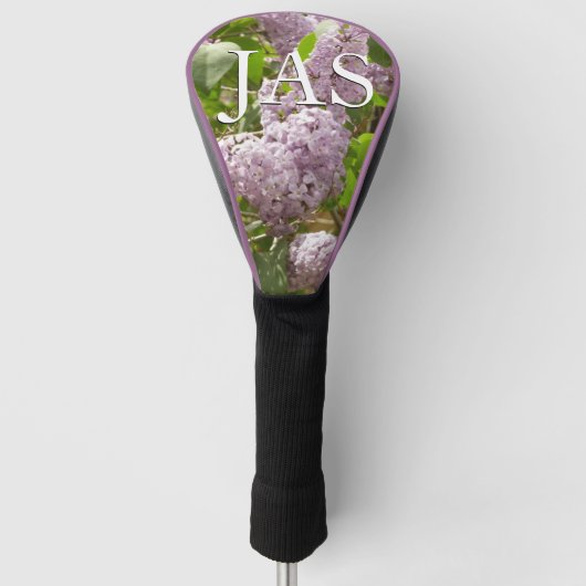 Lila Struik Beauful Paarse Spring Flowers Golfheadcover (Voorkant)