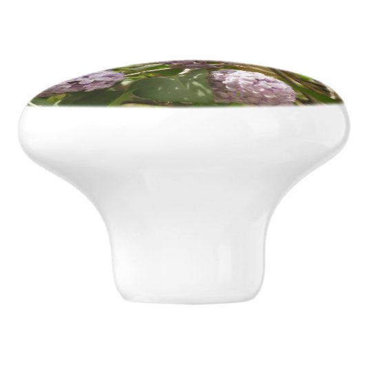 Lila Struik Beauful Paarse Spring Flowers Keramische Knop (Zijkant)