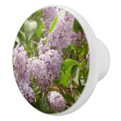 Lila Struik Beauful Paarse Spring Flowers Keramische Knop (Rechts)