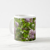 Lila Struik Beauful Paarse Spring Flowers Koffiemok (Voorkant links)