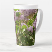 Lila Struik Beauful Paarse Spring Flowers Latte Mok (Rechterhoek)