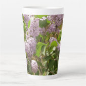 Lila Struik Beauful Paarse Spring Flowers Latte Mok (Voorkant)