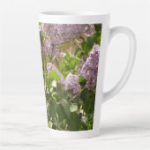 Lila Struik Beauful Paarse Spring Flowers Latte Mok (Rechts)