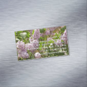 Lila Struik Beauful Paarse Spring Flowers Magnetisch Visitekaartje (Voorbeeld)