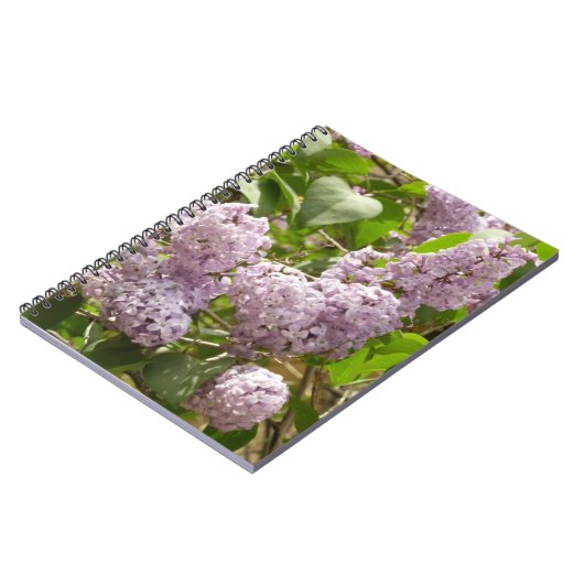 Lila Struik Beauful Paarse Spring Flowers Notitieboek (Linkerzijde)