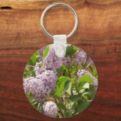 Lila Struik Beauful Paarse Spring Flowers Sleutelhanger (Voorkant)