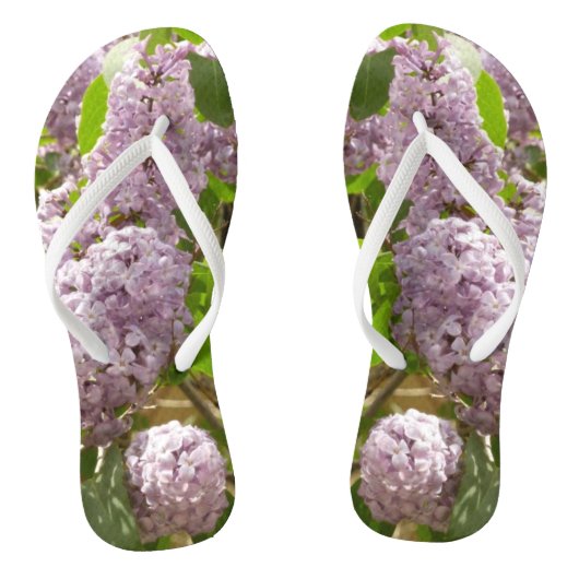 Lila Struik Beauful Paarse Spring Flowers Teenslippers (Voetbed)