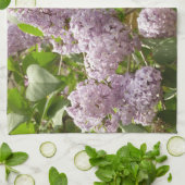 Lila Struik Beauful Paarse Spring Flowers Theedoek (Gevouwen)