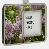 Lila Struik Beauful Paarse Spring Flowers Verzilverd Omlijst Ornament (Rechts)