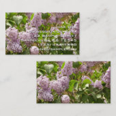 Lila Struik Beauful Paarse Spring Flowers Visitekaartje (Voorkant / Achterkant)