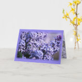 Lila Struik in Bloom- Moederdag- of elke gelegenhe Kaart (Gele Bloem)