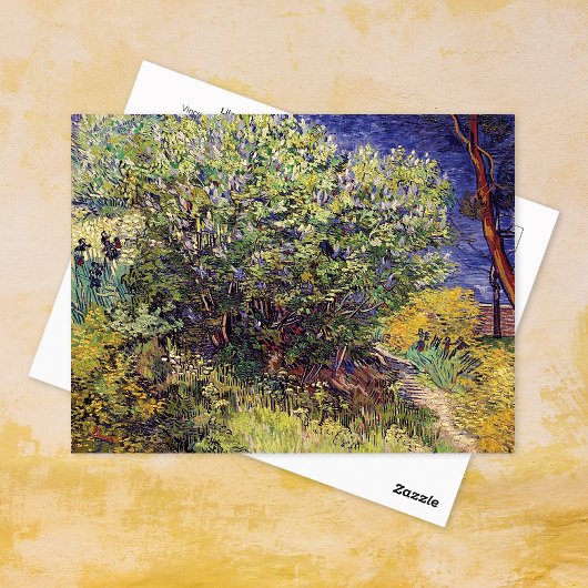 Lila Struik landschap Vincent van Gogh Briefkaart