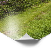 Lila struiken in bloei en magneten in bomen foto afdruk (Hoek)