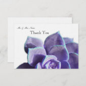 Lila Succulent Bedankt (Voorkant / Achterkant)