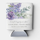 Lila Succulent Eucalyptus Botanical Bunch Wedding Blikjeskoeler (Voorkant)