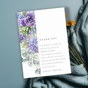 Lila Succulent Eucalyptus Botanisch Lijst Weddensc Bedankkaart