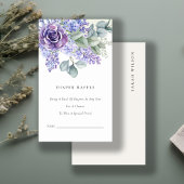 Lila Succulent Foliage Diaper Raffle Baby shower Informatiekaartje