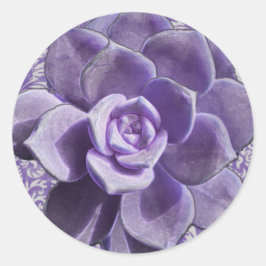  Lila Succulent Gift Favor Stickers