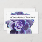 Lila Succulent  rsvp (Voorkant / Achterkant)